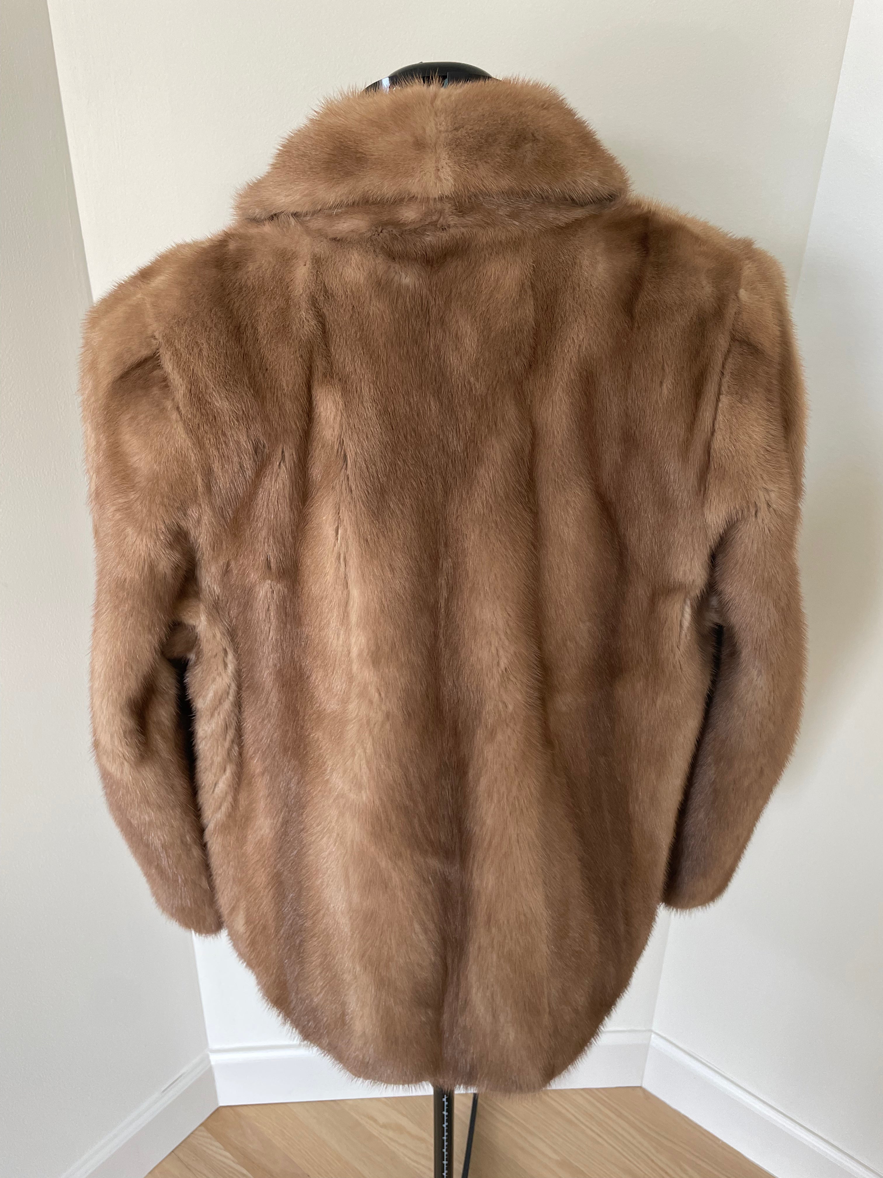 Vintage Pastel Mink Jacket – Shawl Collar | Evans Furs Yonkers Size Med - Lrg