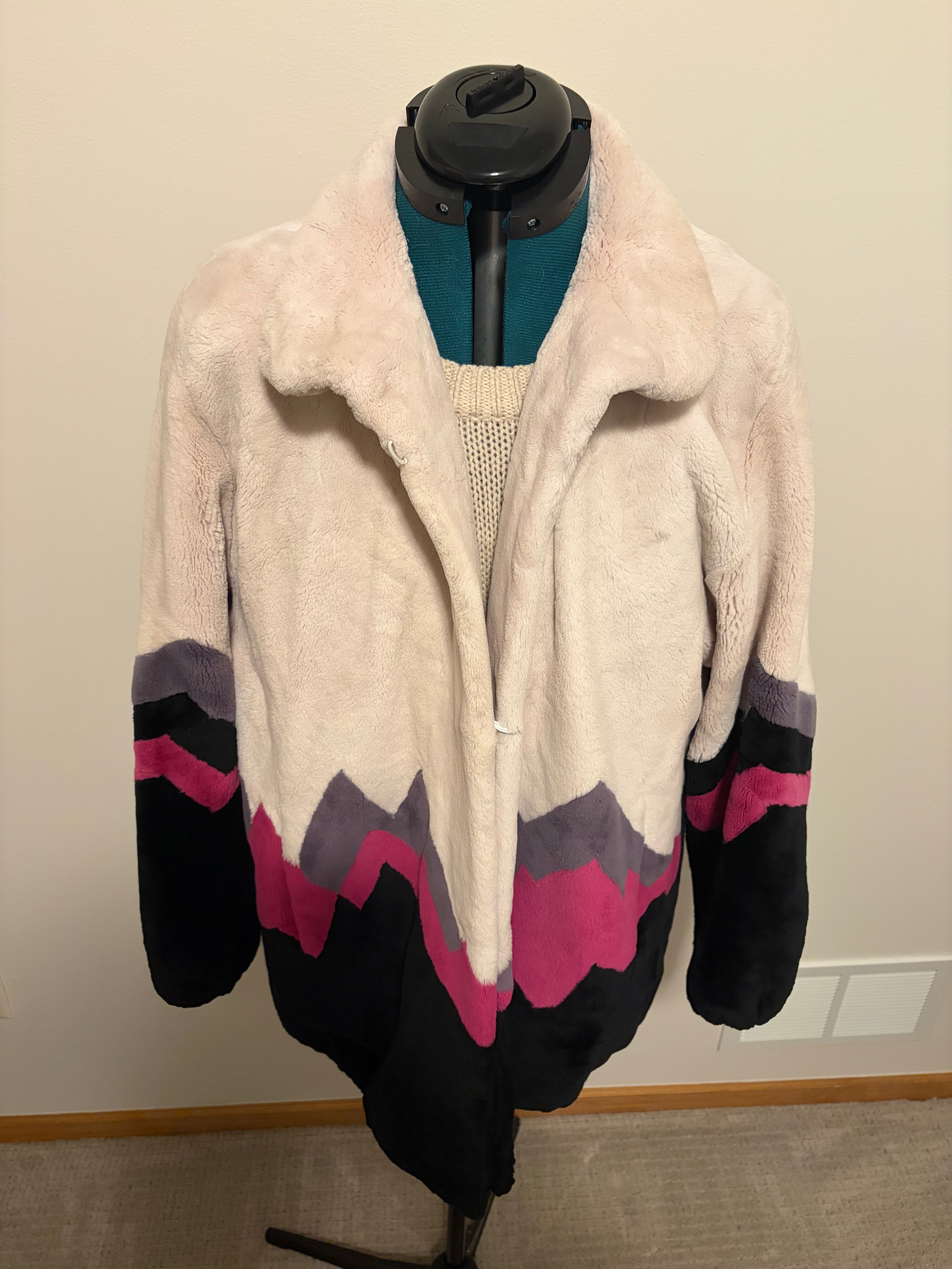 Alaska Fur Gallery Sheared Beaver & Fox Fur Parka – Size 10 – Orig. $4,800