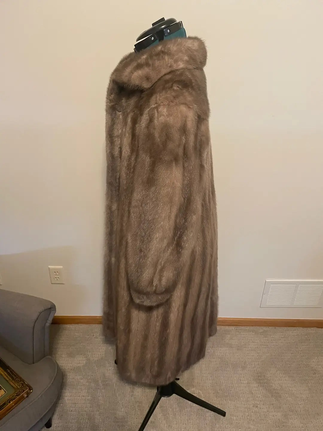 Saphire Mink Coat Size Medium