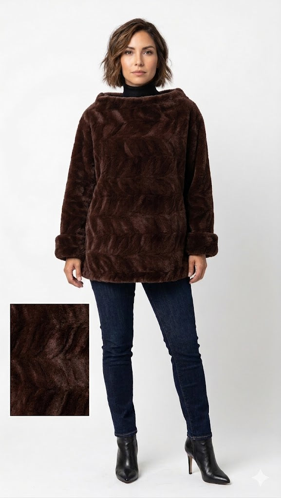 George Mavroukakis New York Plucked Mink Pullover Jacket | Funnel Neck | Leopard Lining Size Medium